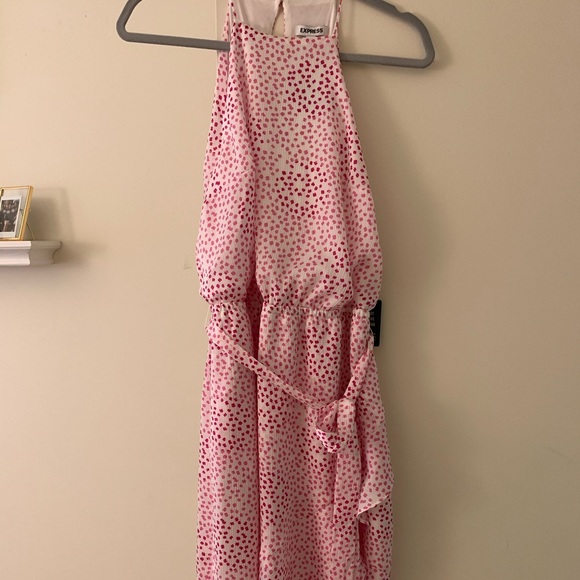 Express Dresses & Skirts - High Neck Asymmetrical Fit & Flare Dress